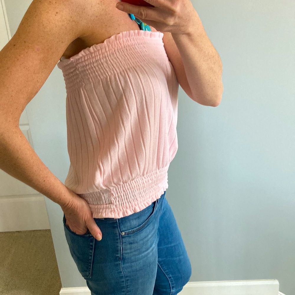 Pink Ribbed Tube Top - Picture 4 of 8